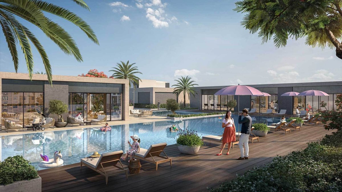 Townhouses of the Nara cluster at The Valley, as rendered by the developer